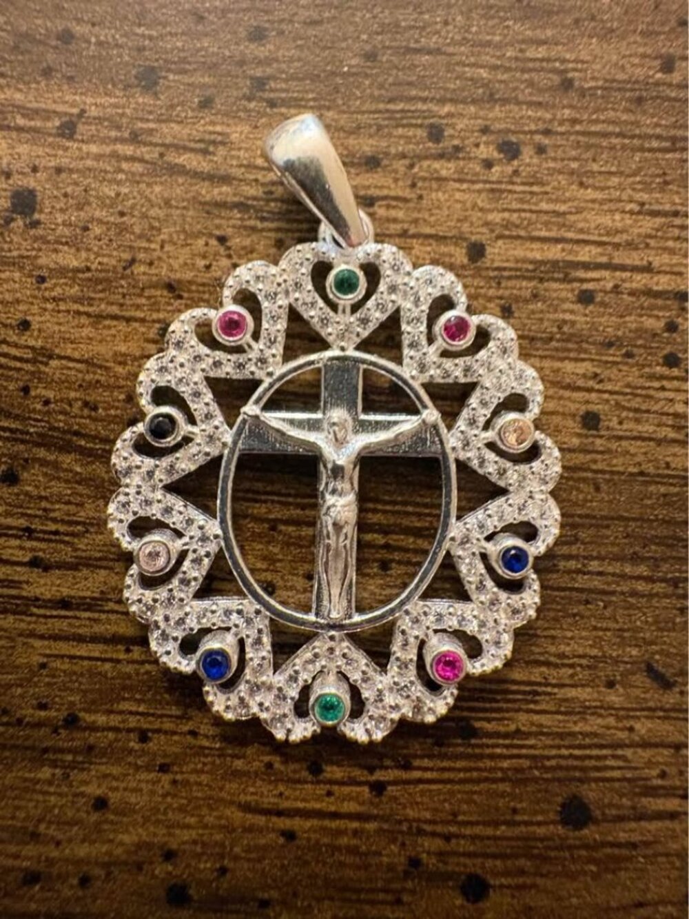 Sterling Silver 925 Pendant with CZ Stones